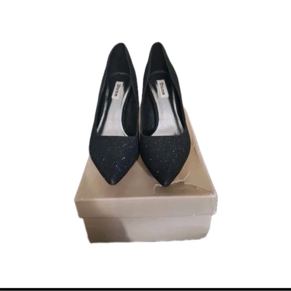 Elegant Black Glitter Heels by Diana